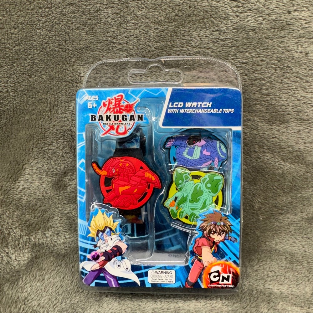 Bakugan Battle Brawlers LCD Watch with Interchangeable‎ Tops New Ages 6+